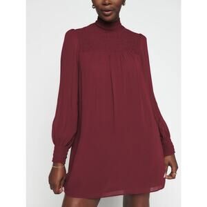 Reformation Brandi Rouged Neck Balloon Sleeve Mini Dress Size S Flowy Whimsigoth